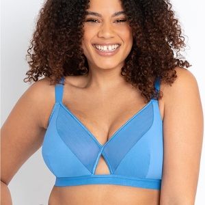 Curvy Kate get up and chill bralette denim blue 30J/JJ EUC